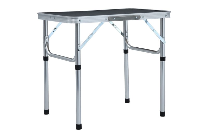 Sammenleggbart campingbord grå aluminium 60x45 cm - Hagemøbler - Hagebord - Campingbord