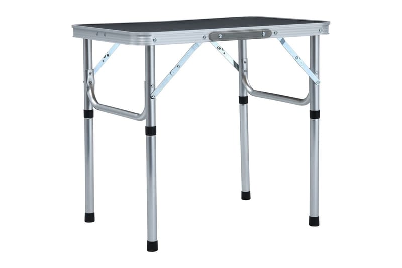 Sammenleggbart campingbord grå aluminium 60x45 cm - Campingbord - Campingmøbler