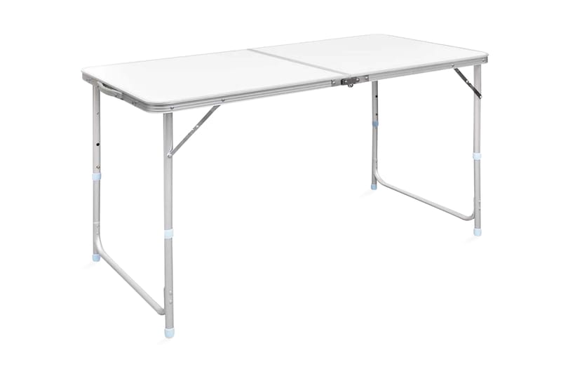 Sammenleggbart campingbord høydejusterbar aluminium 120x60cm - Campingmøbler - Campingbord