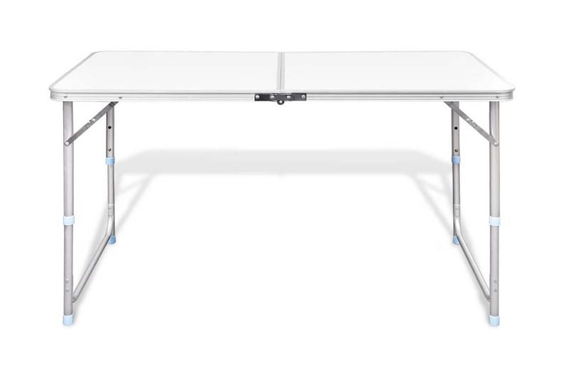 Sammenleggbart campingbord høydejusterbar aluminium 120x60cm - Hagemøbler - Hagebord - Campingbord