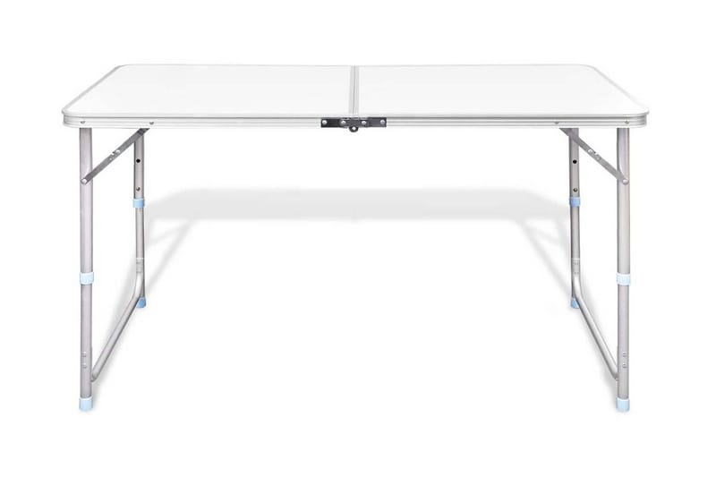 Sammenleggbart campingbord høydejusterbar aluminium 120x60cm - Campingmøbler - Campingbord