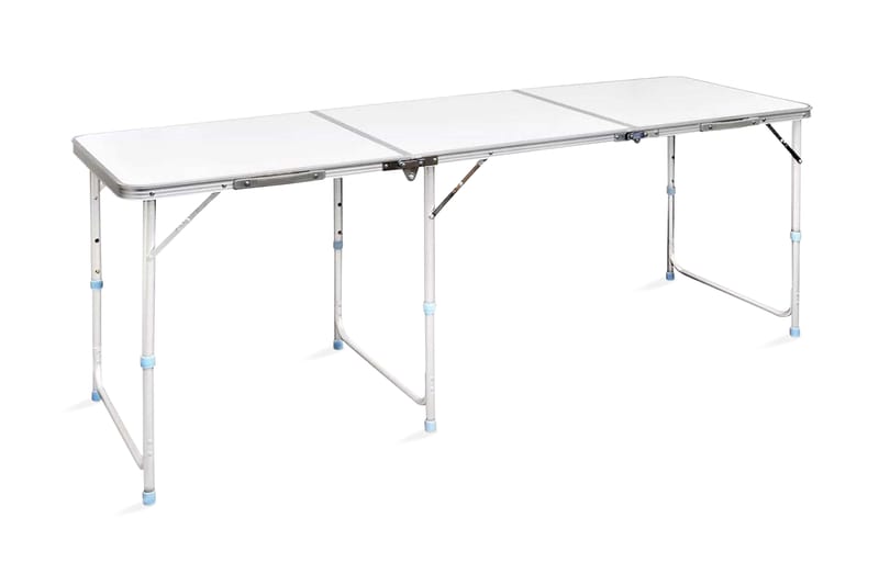 Sammenleggbart campingbord høydejusterbar aluminium 180x60cm - Hagemøbler - Hagebord - Campingbord