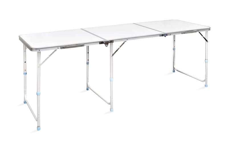 Sammenleggbart campingbord høydejusterbar aluminium 180x60cm - Campingmøbler - Campingbord