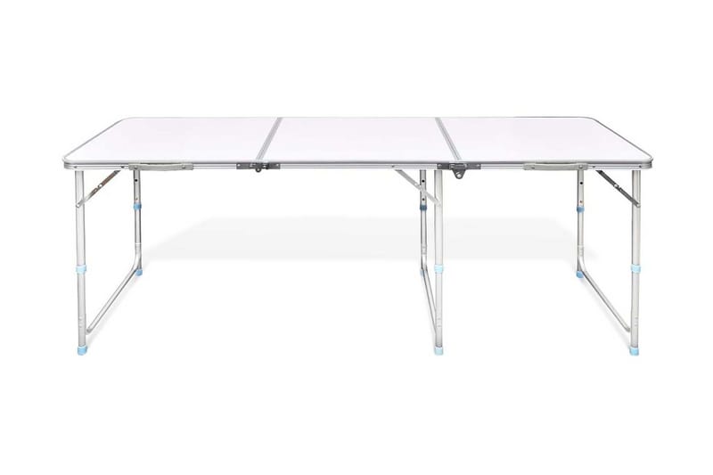 Sammenleggbart campingbord høydejusterbar aluminium 180x60cm - Hagemøbler - Hagebord - Campingbord