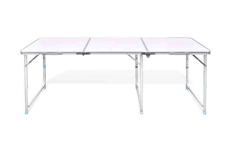 Sammenleggbart campingbord høydejusterbar aluminium 180x60cm - Campingmøbler - Campingbord