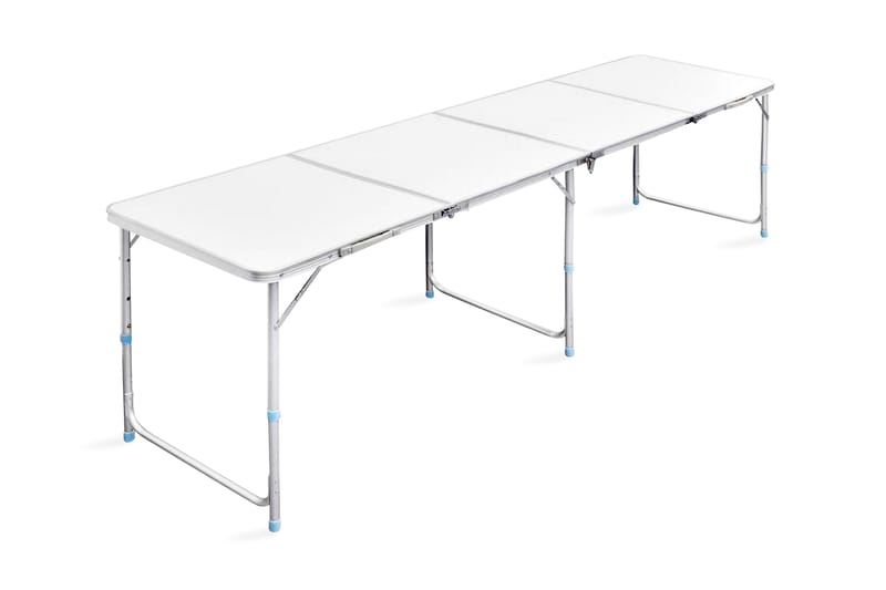 Sammenleggbart campingbord høydejusterbar aluminium 240x60cm - Campingmøbler - Campingbord