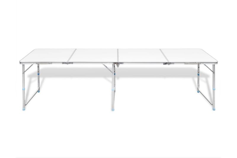 Sammenleggbart campingbord høydejusterbar aluminium 240x60cm - Hagemøbler - Hagebord - Campingbord
