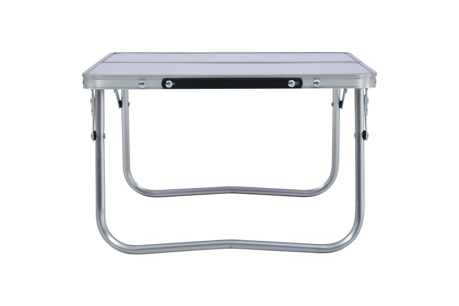 Sammenleggbart campingbord hvit aluminium 60x40 cm - Hagemøbler - Hagebord - Campingbord