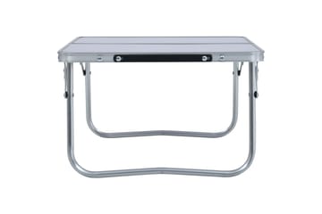Sammenleggbart campingbord hvit aluminium 60x40 cm - Hagemøbler - Hagebord - Campingbord