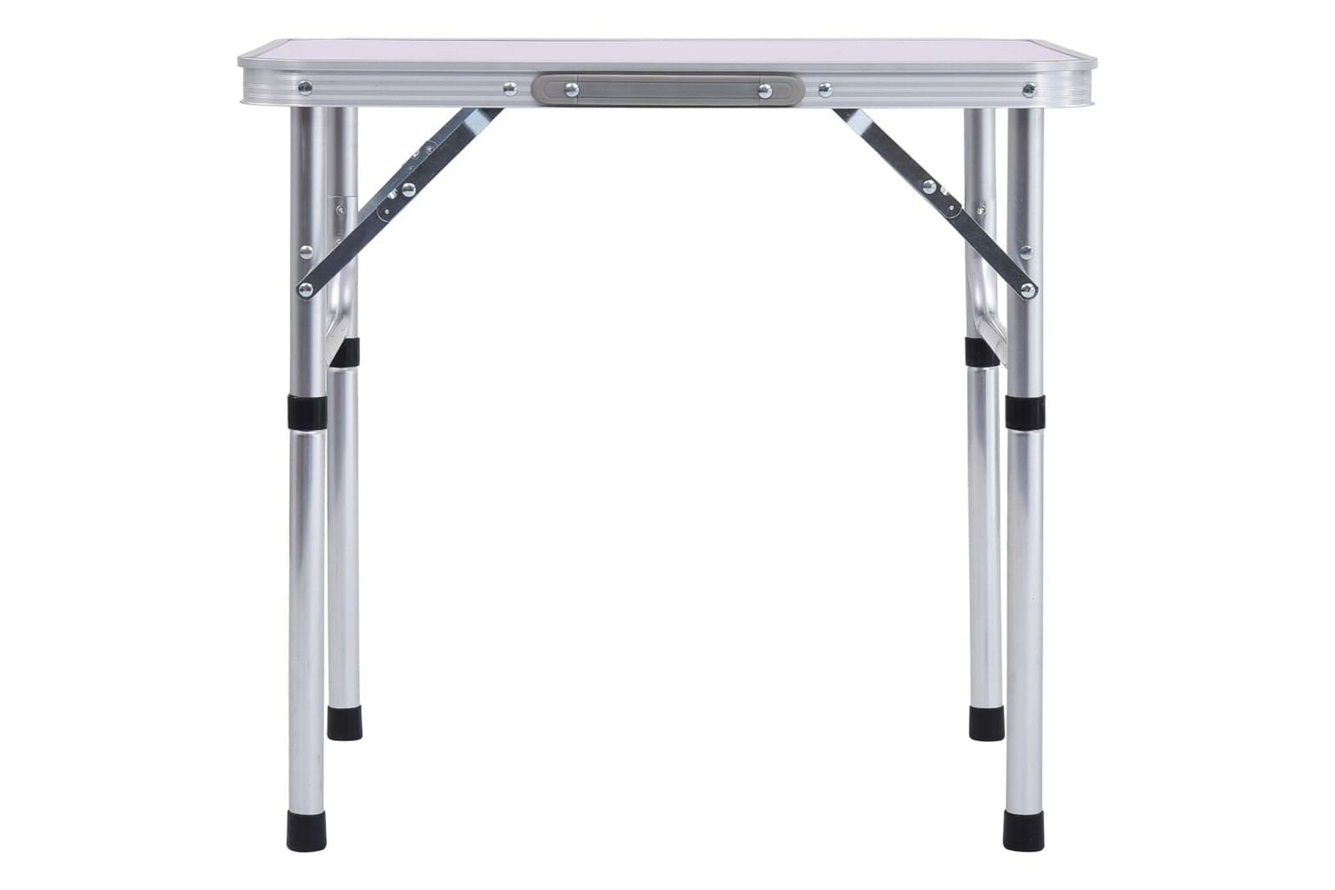 Sammenleggbart campingbord hvit aluminium 60x45 cm - Hagemøbler - Hagebord - Campingbord