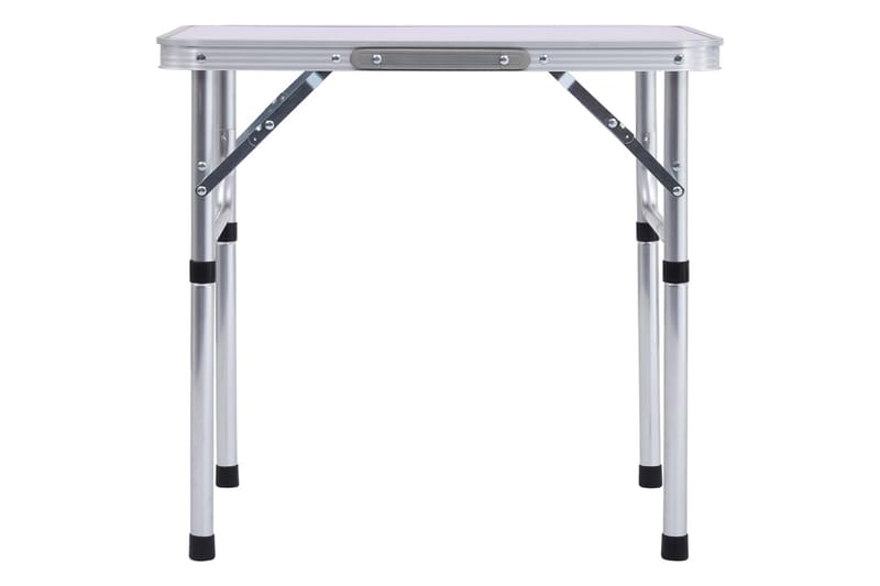 Sammenleggbart campingbord hvit aluminium 60x45 cm - Hagemøbler - Hagebord - Campingbord