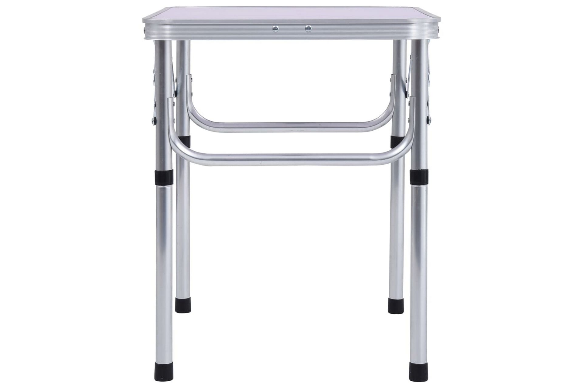 Sammenleggbart campingbord hvit aluminium 60x45 cm - Hagemøbler - Hagebord - Campingbord