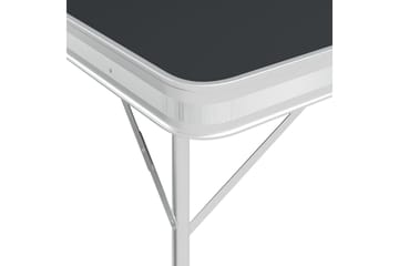 Sammenleggbart campingbord med 2 benker aluminium grå - Grå - Hagemøbler - Hagebord - Campingbord