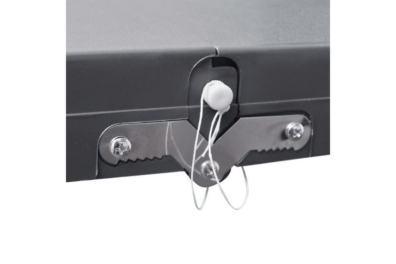 Sammenleggbart campingbord med 4 krakker aluminium grå - Hagemøbler - Hagebord - Campingbord