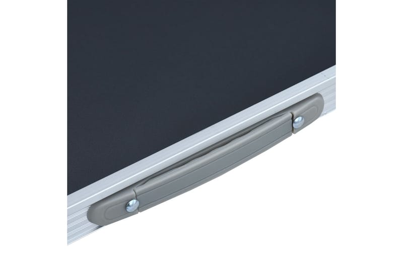 Sammenleggbart campingbord med metallramme 80x60 cm grå - Hagemøbler - Hagebord - Campingbord