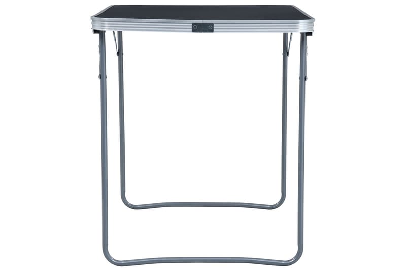 Sammenleggbart campingbord med metallramme 80x60 cm grå - Hagemøbler - Hagebord - Campingbord