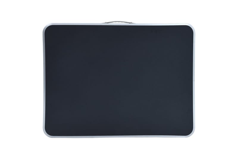 Sammenleggbart campingbord med metallramme 80x60 cm grå - Hagemøbler - Hagebord - Campingbord