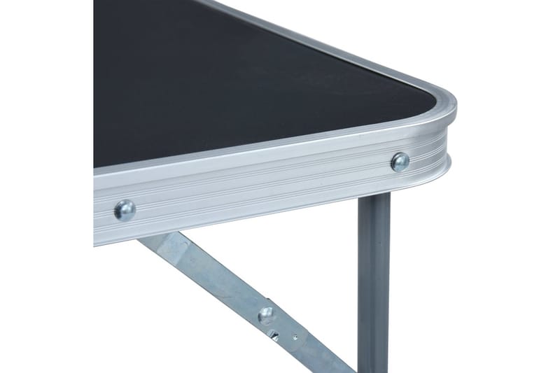 Sammenleggbart campingbord med metallramme 80x60 cm grå - Campingmøbler - Campingbord