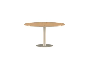 Croft rundt spisebord 120 cm utendørs - Beige - Hagemøbler - Hagebord - Spisebord ute