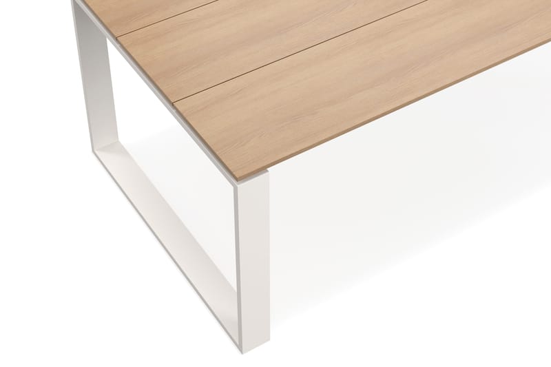 Devon Spisebord Utendørs 210x100 cm Rektangulært - Beige/Teak - Hagemøbler - Hagebord - Spisebord ute