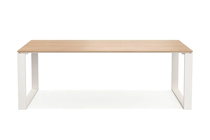 Devon stort rektangulært utendørs spisebord 210x100 cm i aluminium - Beige - Hagemøbler - Hagebord - Spisebord ute