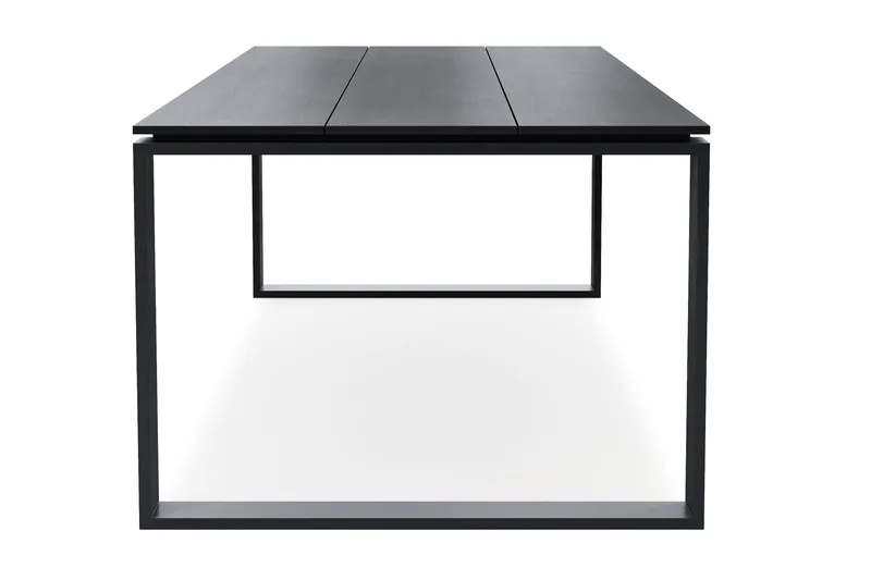 Devon stort rektangulært utendørs spisebord 210x100 cm i aluminium - Svart - Hagemøbler - Hagebord - Spisebord ute