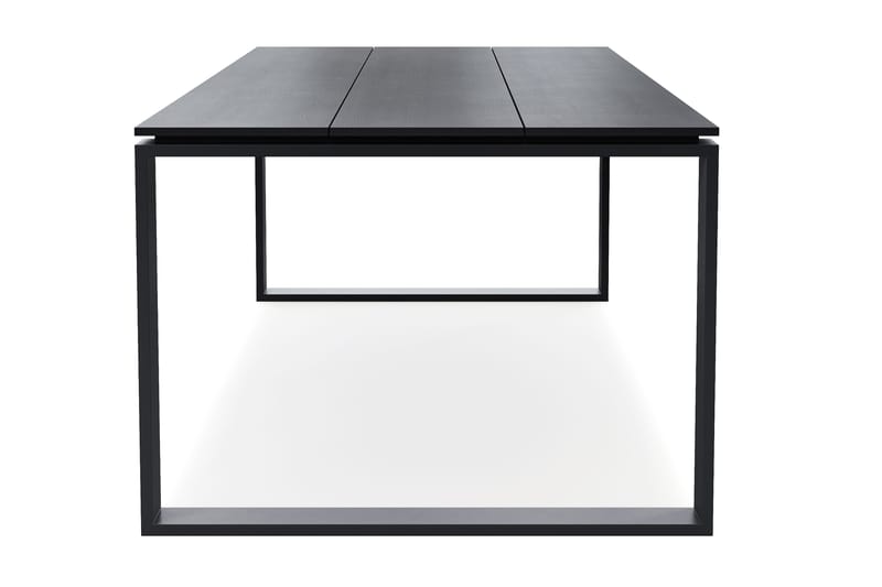 Devon stort rektangulært utendørs spisebord 210x100 cm i aluminium - Svart - Hagemøbler - Hagebord - Spisebord ute