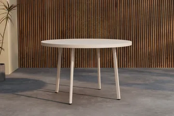Giardini rundt spisebord 120 cm utendørs - Beige - Hagemøbler - Hagebord - Spisebord ute