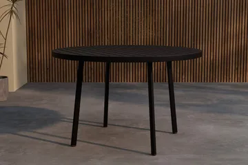 Giardini rundt spisebord 120 cm utendørs - Svart - Hagemøbler - Hagebord - Spisebord ute