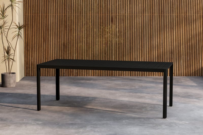 Giardini Spisebord Utendørs 90x200 cm - Svart - Hagemøbler - Hagebord - Spisebord ute