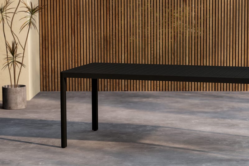 Giardini Spisebord Utendørs 90x200 cm - Svart - Hagemøbler - Hagebord - Spisebord ute