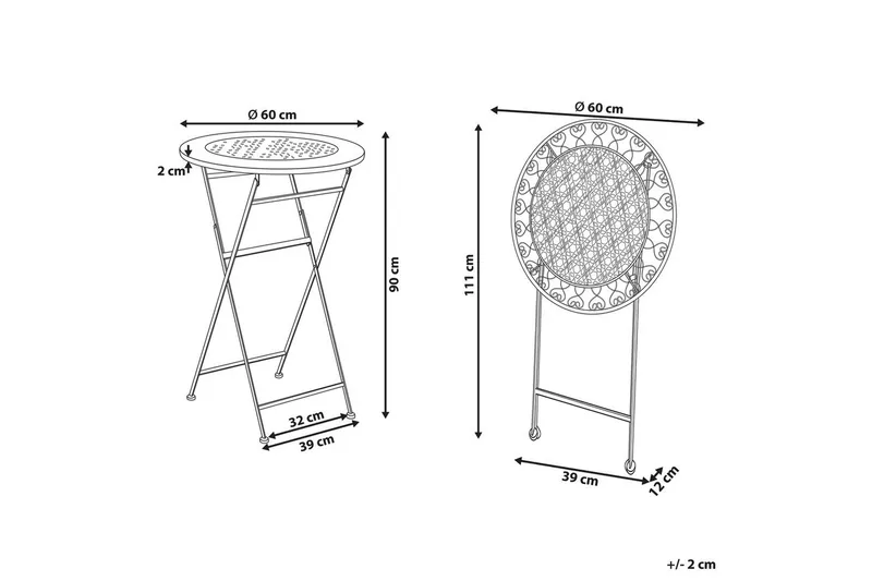 Hagebarbord Trieste - Hagemøbler - Hagebord - Barbord