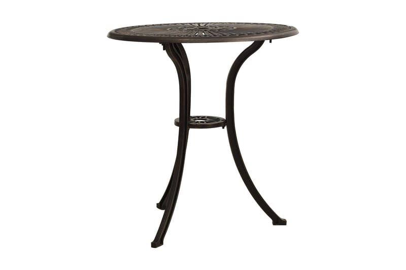 Hagebord bronse 62x62x65 cm støpt aluminium - Brun - Hagemøbler - Hagebord - Spisebord ute