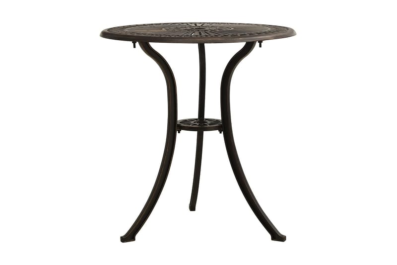 Hagebord bronse 62x62x65 cm støpt aluminium - Brun - Hagemøbler - Hagebord - Spisebord ute