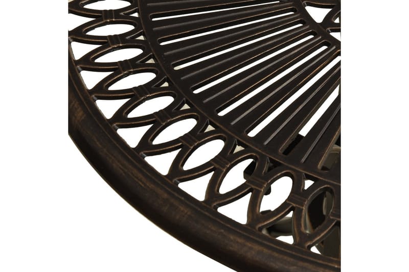 Hagebord bronse 62x62x65 cm støpt aluminium - Brun - Hagemøbler - Hagebord - Spisebord ute