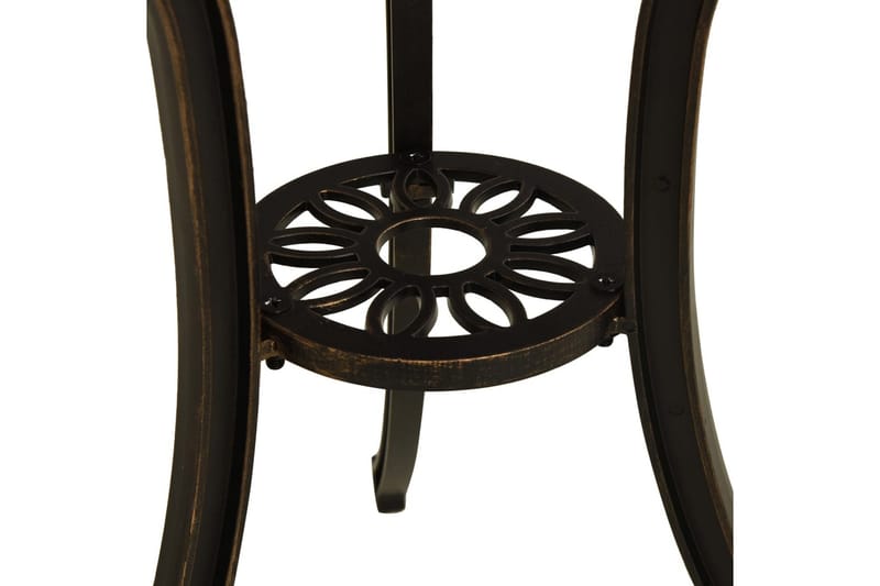 Hagebord bronse 62x62x65 cm støpt aluminium - Brun - Hagemøbler - Hagebord - Spisebord ute