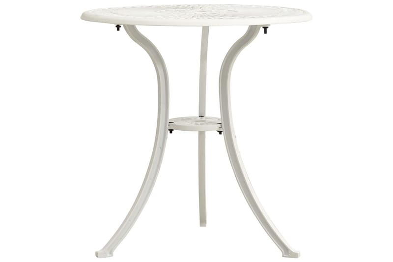 Hagebord hvit 62x62x65 cm støpt aluminium - Hvit - Hagemøbler - Hagebord - Spisebord ute