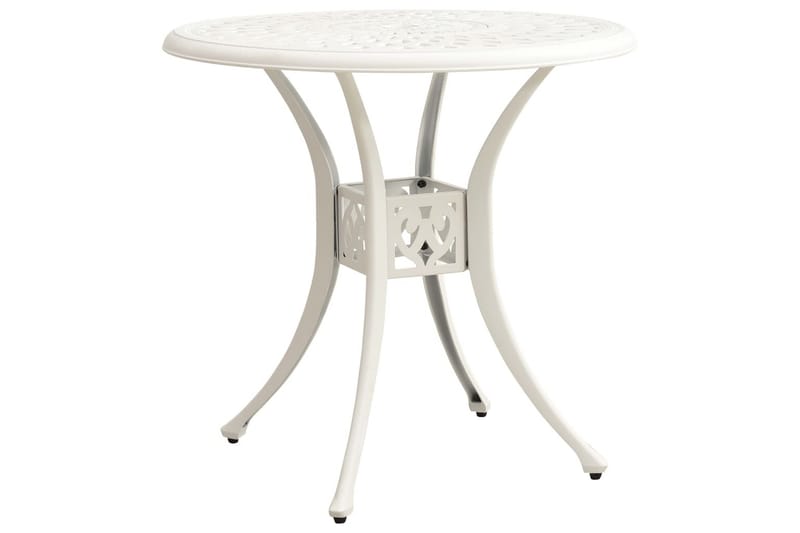 Hagebord hvit 78x78x72 cm støpt aluminium - Hvit - Hagemøbler - Hagebord - Spisebord ute