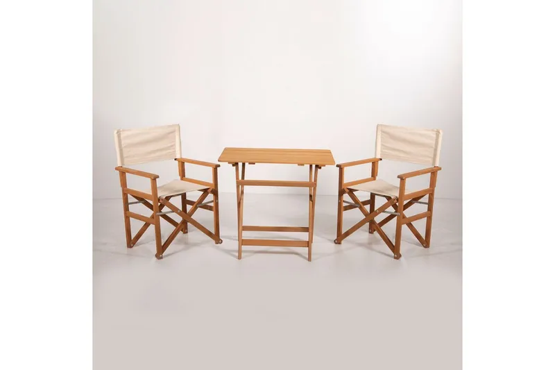 Hagebord- og stolsett (3 deler) Rathore Krem, Cremehvit