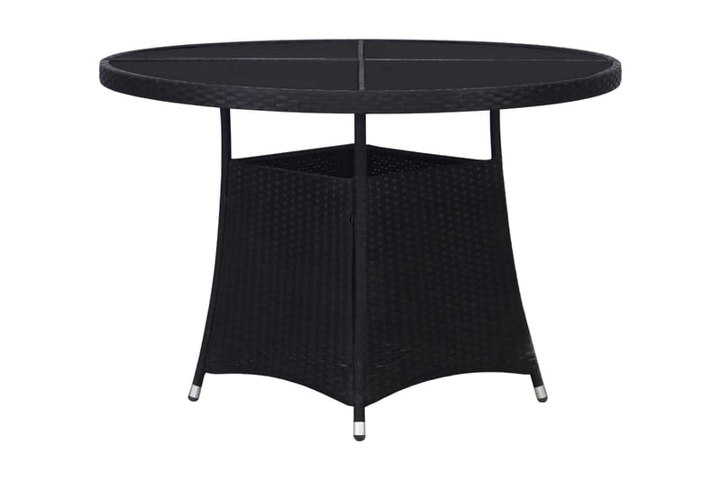 Hagebord svart 110x74 cm polyrotting - Spisebord ute