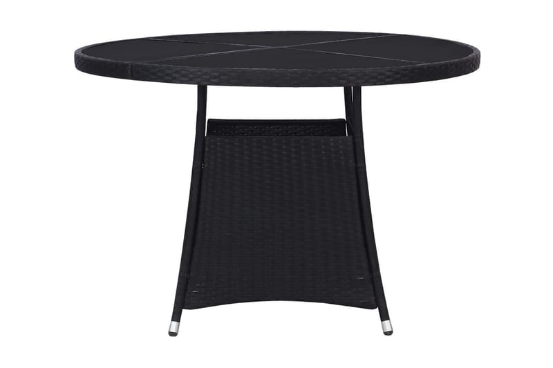 Hagebord svart 110x74 cm polyrotting - Spisebord ute