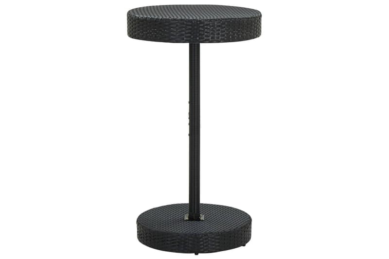 Hagebord svart 60,5x106 cm polyrotting - Svart - Hagemøbler - Hagebord - Spisebord ute