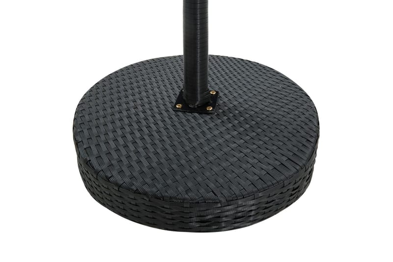 Hagebord svart 60,5x106 cm polyrotting - Svart - Hagemøbler - Hagebord - Spisebord ute
