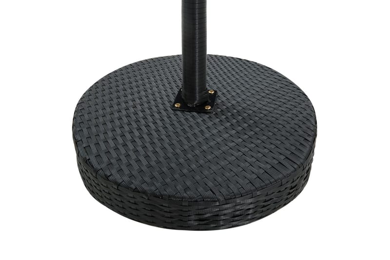 Hagebord svart 60,5x106 cm polyrotting - Svart - Spisebord ute