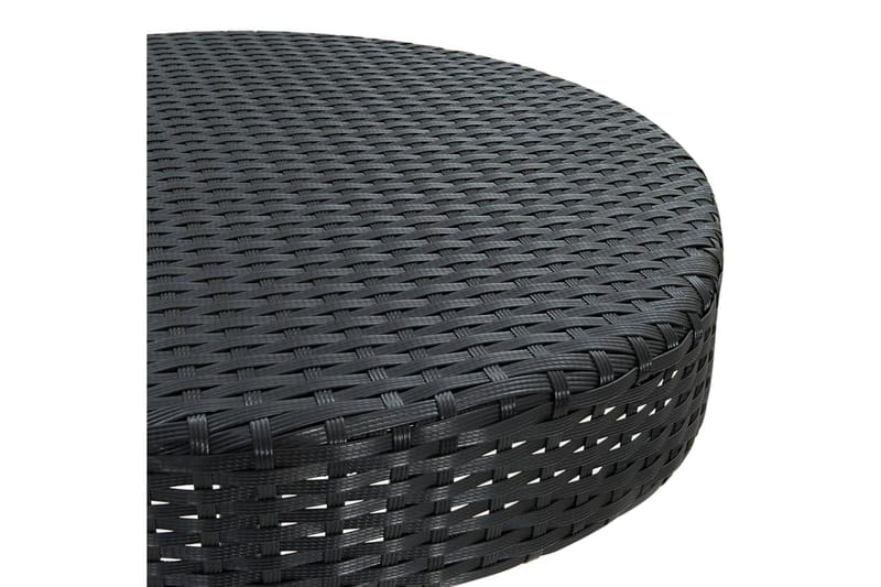 Hagebord svart 60,5x106 cm polyrotting - Svart - Hagemøbler - Hagebord - Spisebord ute