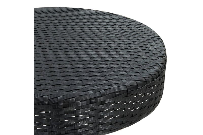 Hagebord svart 60,5x106 cm polyrotting - Svart - Spisebord ute