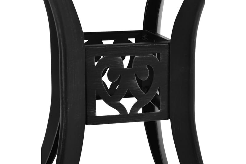 Hagebord svart 78x78x72 cm støpt aluminium - Svart - Spisebord ute