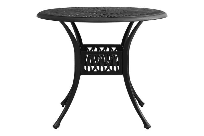 Hagebord svart 90x90x74 cm støpt aluminium - Svart - Hagemøbler - Hagebord - Spisebord ute