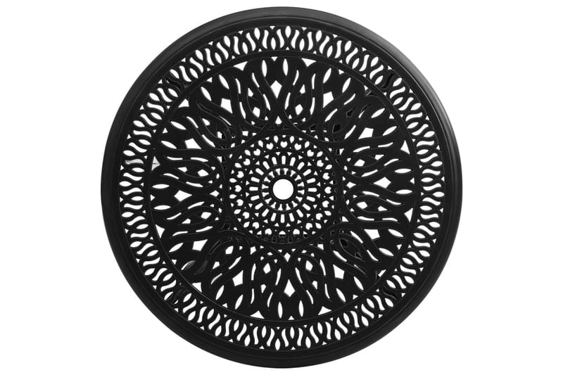 Hagebord svart 90x90x74 cm støpt aluminium - Svart - Hagemøbler - Hagebord - Spisebord ute