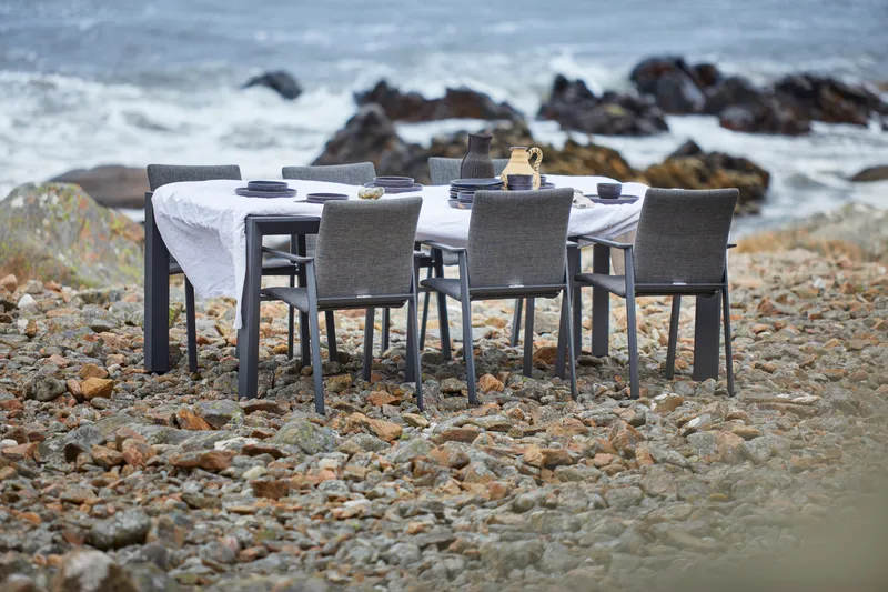 Hillerstorp Borgdala utebord 220/340 x 107 x H75,5 cm - Grå - Hagemøbler - Hagebord - Spisebord ute
